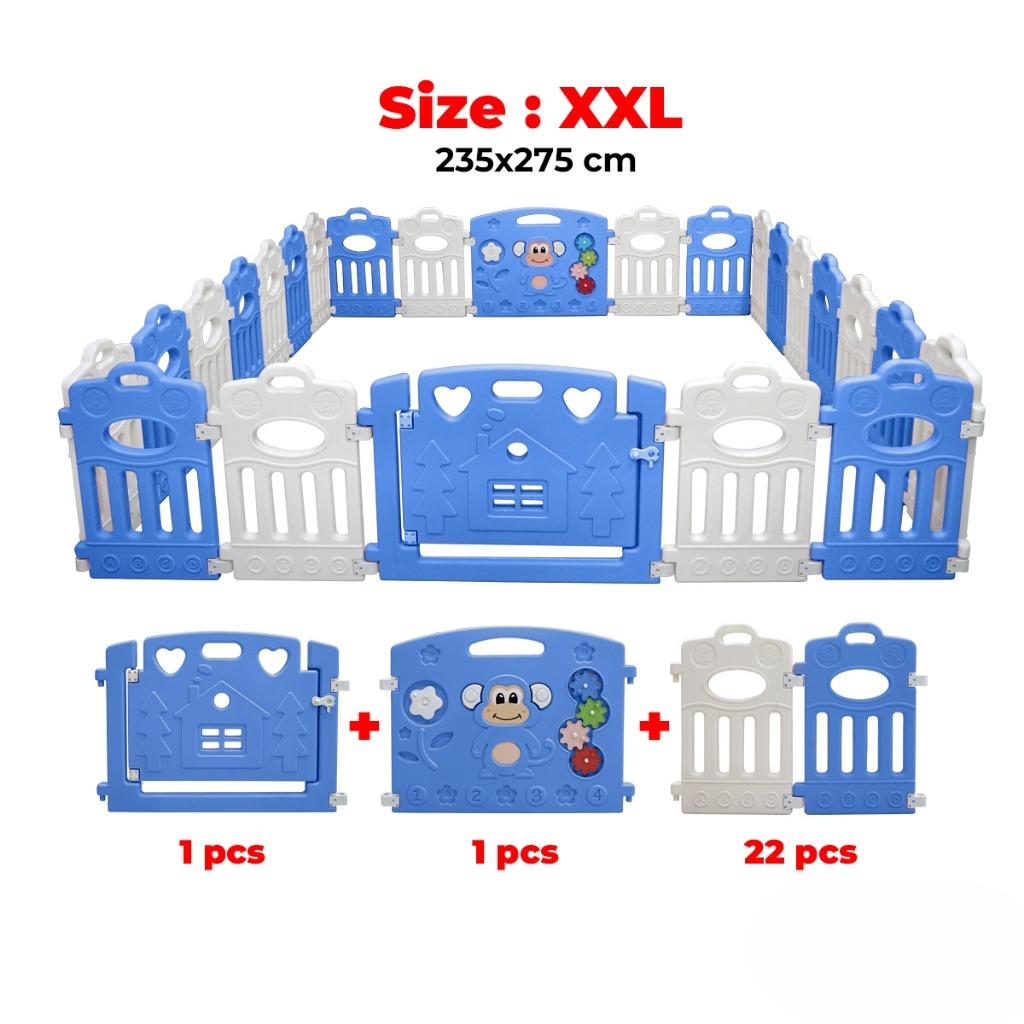 Produsen/Distributor/Supplier/Penyedia/Jual Pagar Anak Motif Monyet M1205 UK-XXL Biru