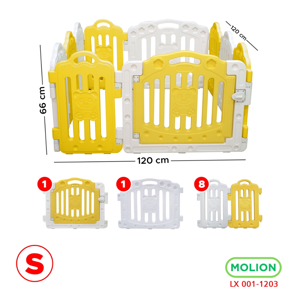 Produsen/Distributor/Supplier/Penyedia/Jual Pagar Anak Motif Panda M1203 UK-S Yellow