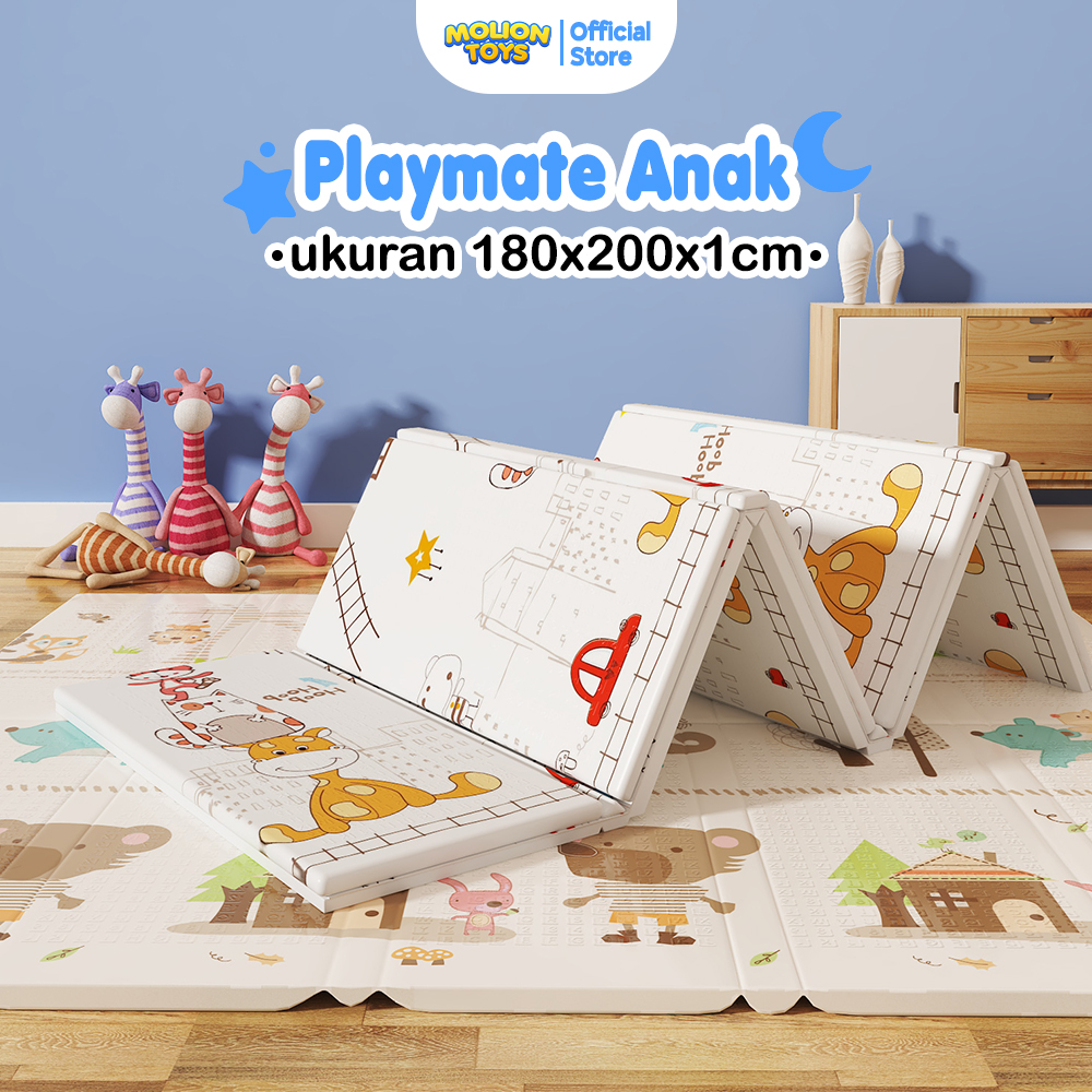 Produsen/Distributor/Supplier/Penyedia/Jual Playmate Anak 180x200cm – Karpet Tikar Karakter Lucu, Anti Air, dan Ramah Lingkungan