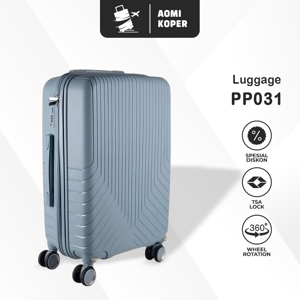 Produsen/Distributor/Supplier/Penyedia/Jual Koper Kabin & Bagasi 18–26 Inch – PP TSA Ringan, Anti Pecah, Roda 360° | AOMI PP031