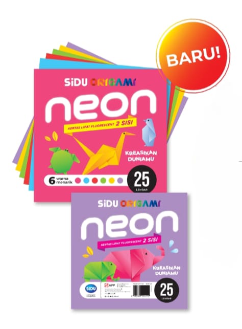 Produsen/Distributor/Supplier/Penyedia/Jual SiDU ORIGAMI NEON – KERTAS LIPAT BERWARNA SDU NEON 25Maxi