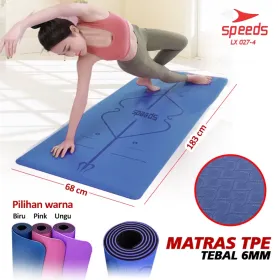 Produsen/Distributor/Supplier/Penyedia/Jual SPEEDS Matras Yoga serba guna PVC Tebal dan Berkualitas, Import Original Aerobic Original 6 mm anti slip TPE Original Impor 027-3