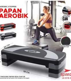 Produsen/Distributor/Supplier/Penyedia/Jual SPEEDS Papan Senam Aerobik Zumba Aerobic Stepper Papan Step 3 Tingkatan Adjustable Alat Olahraga Senam 019-31