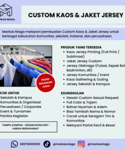 Custom Kaos & Jaket Jersey Berkualitas – Solusi Seragam Komunitas, Sekolah, dan Perusahaan