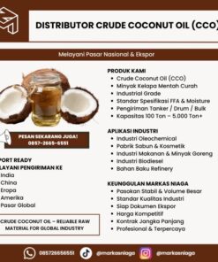 Distributor Crude Coconut Oil (CCO) Terpercaya untuk Pasar Nasional & Ekspor