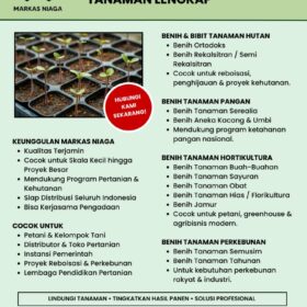 Penyedia Bibit Tanaman Pangan Unggul Lengkap, Berkualitas, dan Terpercaya di Indonesia