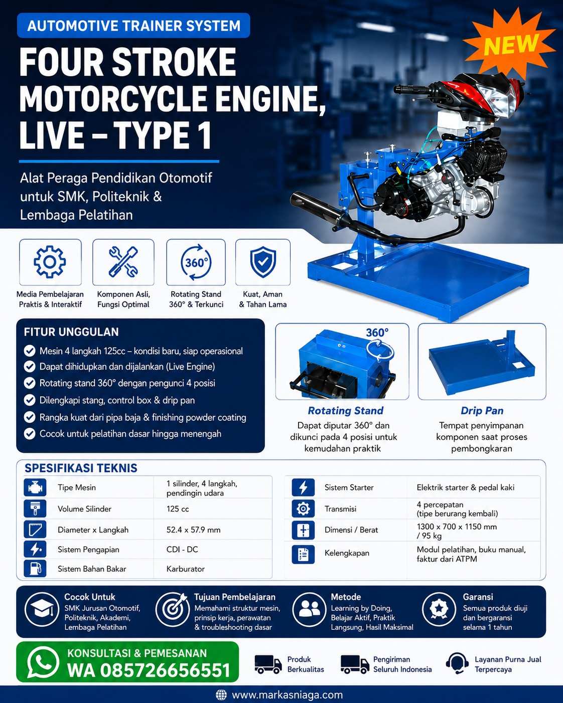 Supplier Automotive Trainer System untuk SMK, Politeknik, Kampus Vokasi & Lembaga Pelatihan