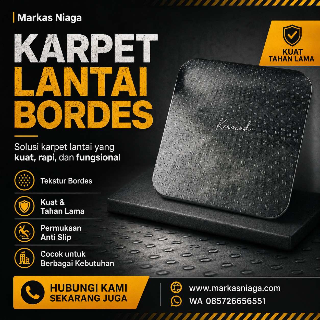 Supplier Karpet Lantai Bordes untuk Rumah, Usaha, Kantor, Proyek, dan Area Kerja
