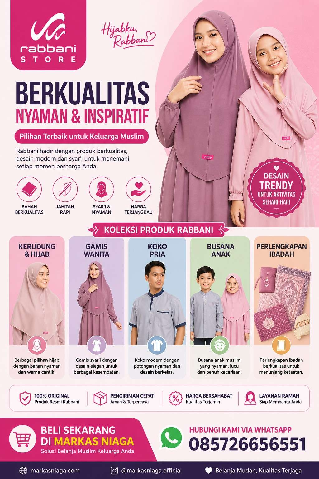 Rabbani Store Berkualitas, Nyaman & Inspiratif Pilihan Terbaik untuk Keluarga Muslim
