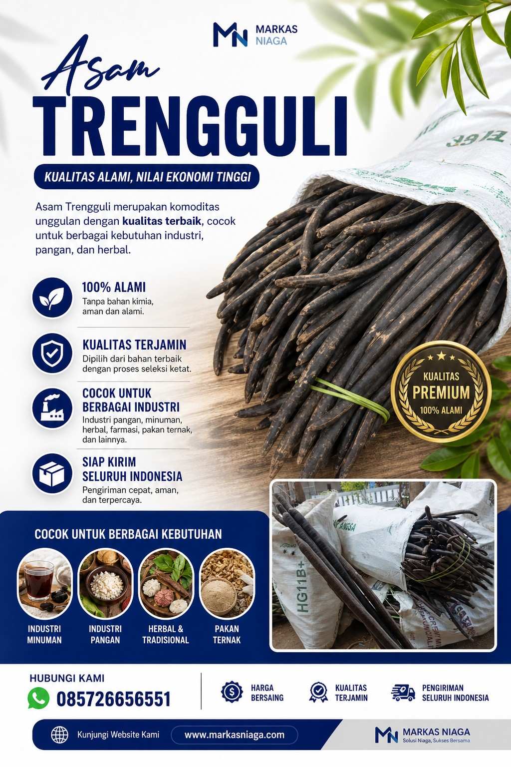 Supplier Asam Trengguli Berkualitas Premium untuk Kebutuhan Industri
