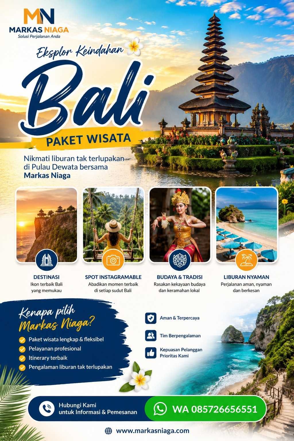 Jual Paket Wisata Bali 3 Hari 2 Malam Murah & Exclusive untuk Liburan Keluarga, Honeymoon, dan Rombongan