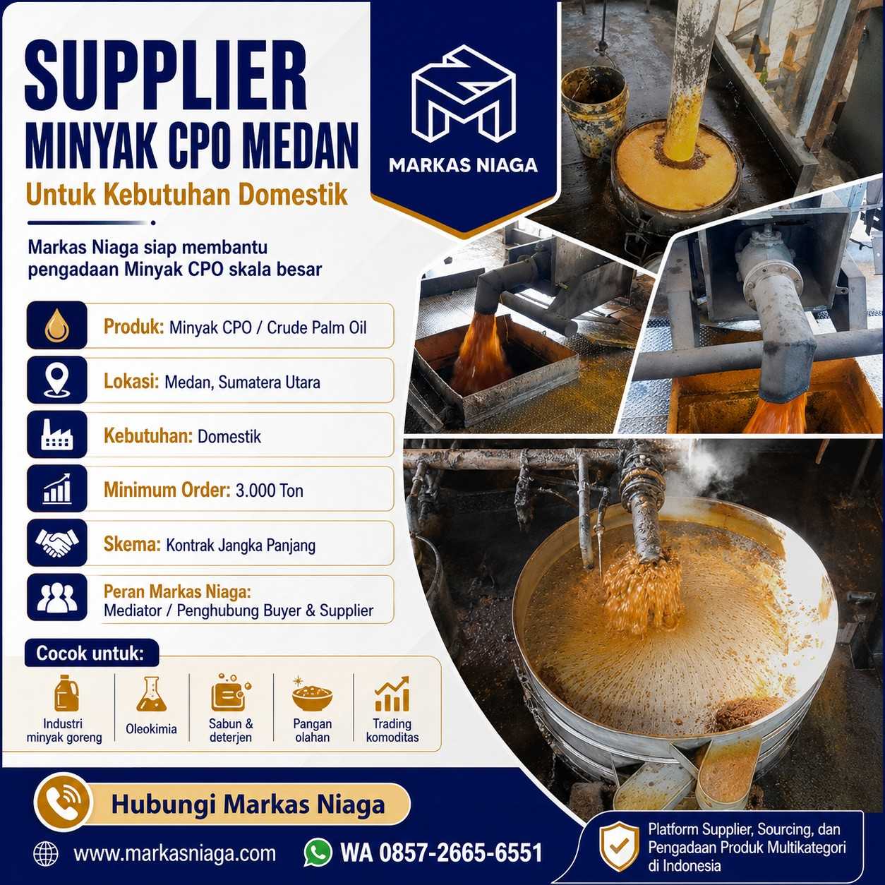 Jual CPO Medan Skala Besar untuk Pabrik, Distributor, dan Trading Sawit