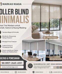 Roller Blind Minimalis Custom untuk Rumah & Kantor