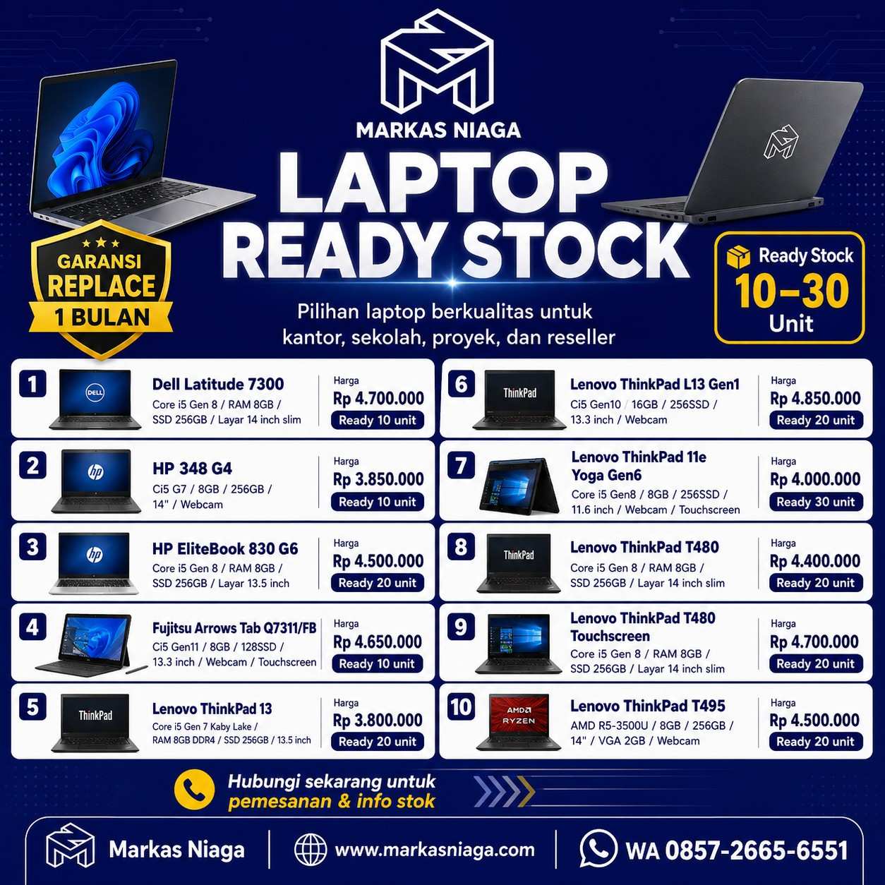 Jual Laptop Kantor dan Sekolah Ready Stock | Markas Niaga