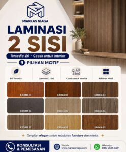 Supplier/Distributor/Penyedia Laminasi 2 Sisi E0 untuk Furniture & Interior | 9 Motif KROMA